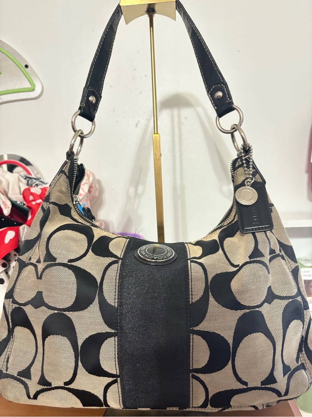 Coach Y2K Signature Stripe Hobo Bag